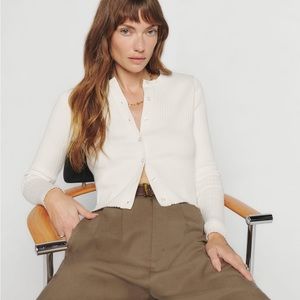 Reformation Joanne cotton cardigan, small